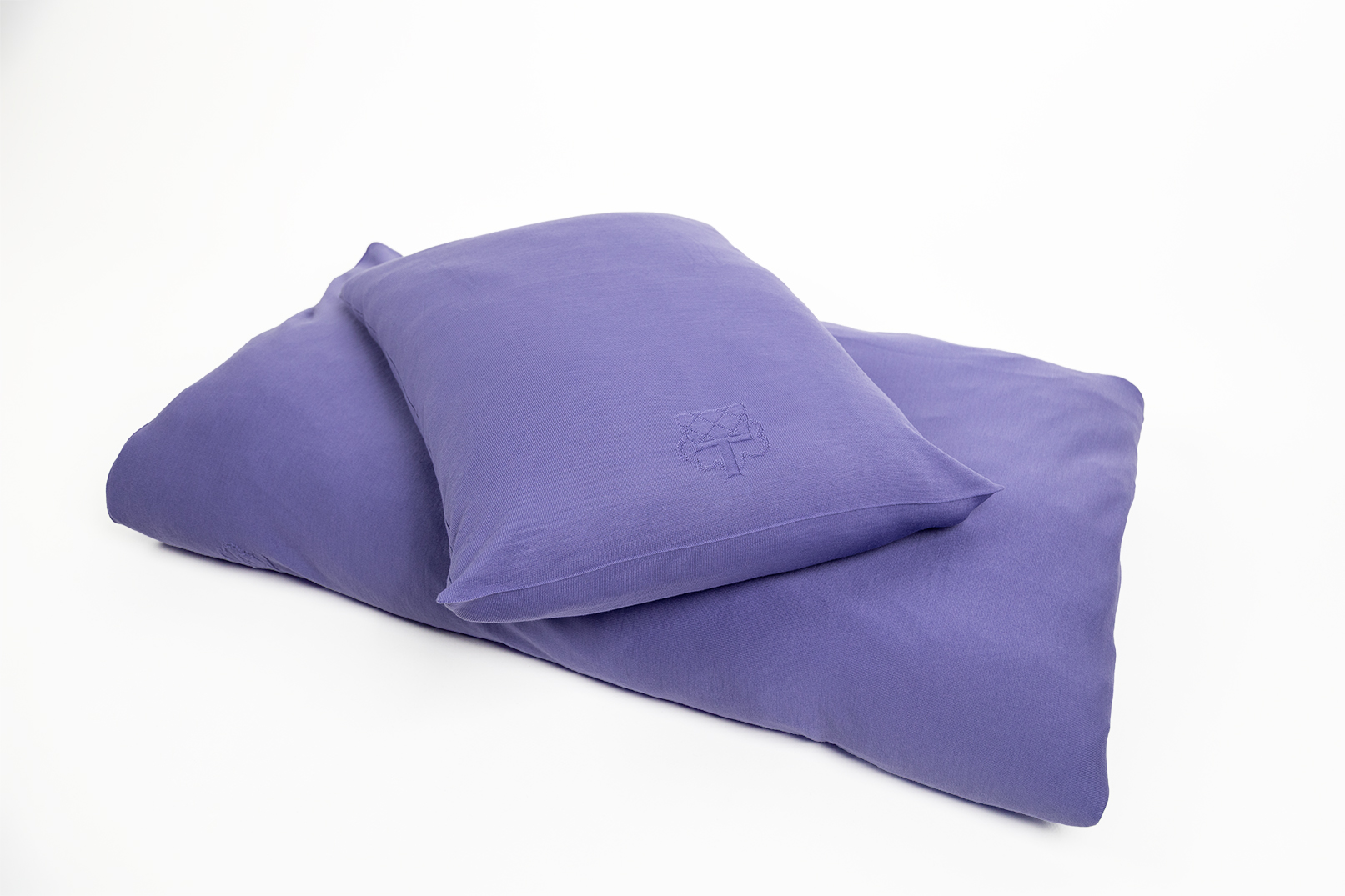 Dyne og putetrekk i merinoull, lilla 140x220cm